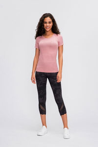 Millennia Round Neck Short Sleeve Active T-Shirt Trandify deal