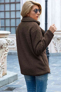 lvy Lane Full Size Lapel Collar Sherpa Coat Trandify deal