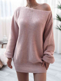Rib-Knit Mini Sweater Dress Trandify deal