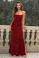 Sequin Backless Split Maxi Dress Trandify deal