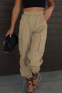Drawstring Elastic Waist Pants with Pockets Trandify deal