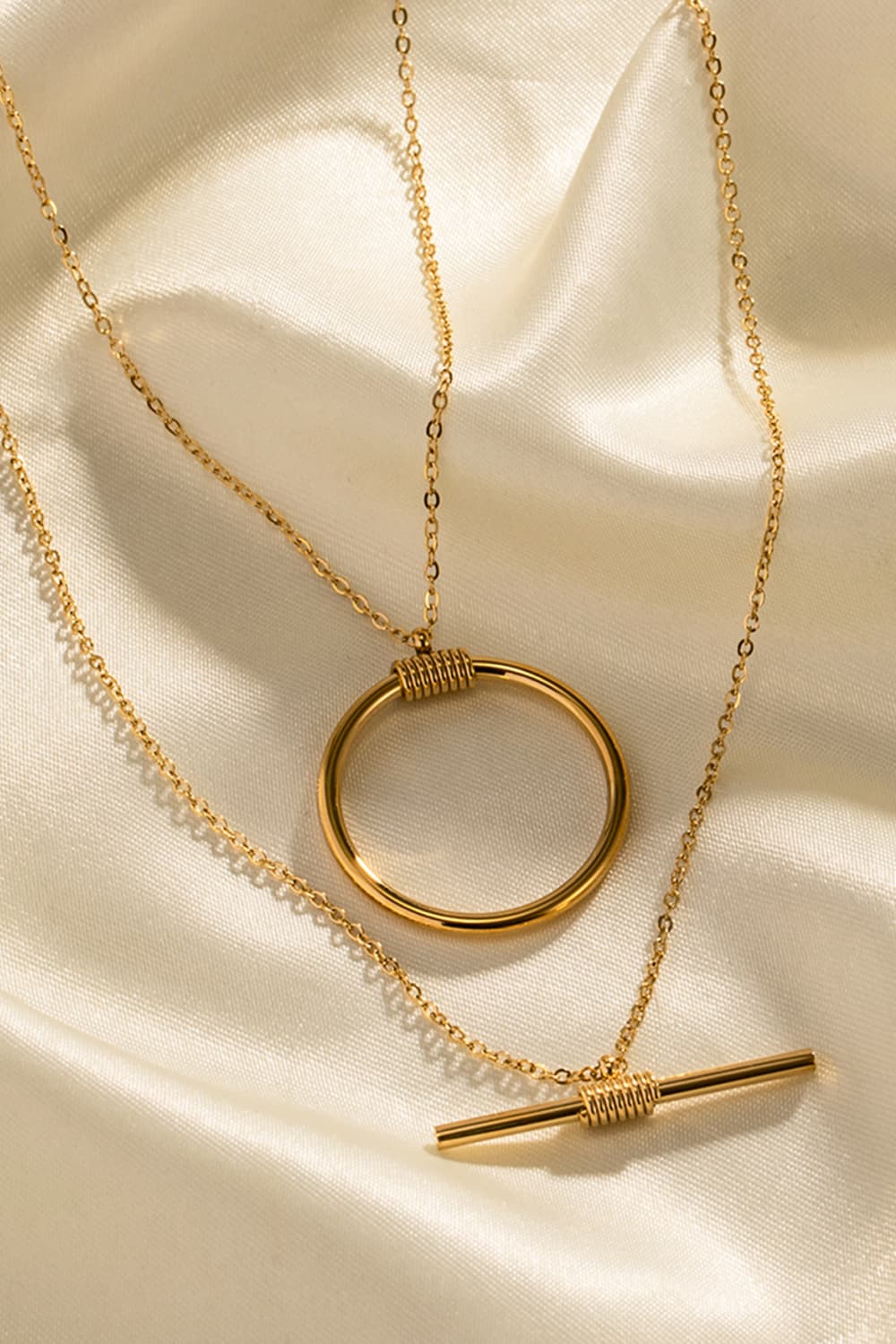 Double-Layered Stainless Steel Necklace Trandify deal