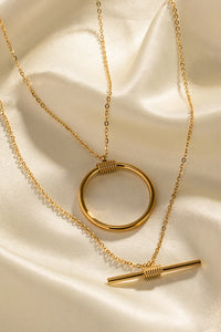 Double-Layered Stainless Steel Necklace Trandify deal