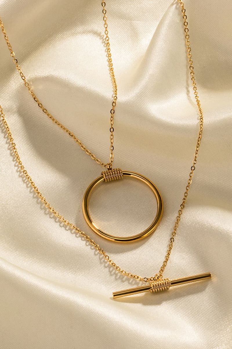 Double-Layered Stainless Steel Necklace Trandify deal