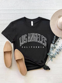 LOS ANGELES CALIFORNIA Round Neck T-Shirt Trandify deal