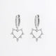 925 Sterling Silver Inlaid Zircon Heart Dangle Earrings Trandify deal