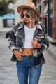 Printed Collared Neck Jacket Trandify deal