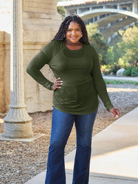 Basic Bae Full Size Round Neck Long Sleeve T-Shirt Trandify deal