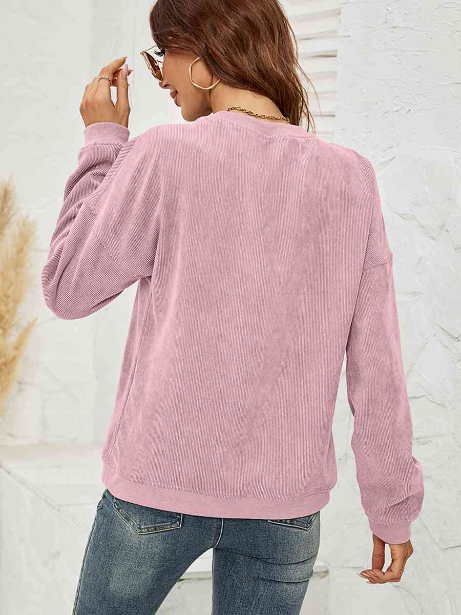Round Neck Long Sleeve MAMA Graphic Sweatshirt Trandify deal