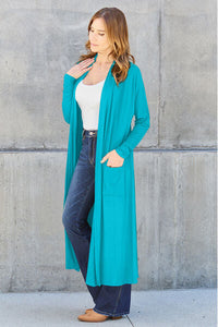 Basic Bae Full Size Open Front Long Sleeve Cover Up Trandify deal