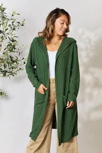 Basic Bae Full Size Hooded Sweater Cardigan Trandify deal