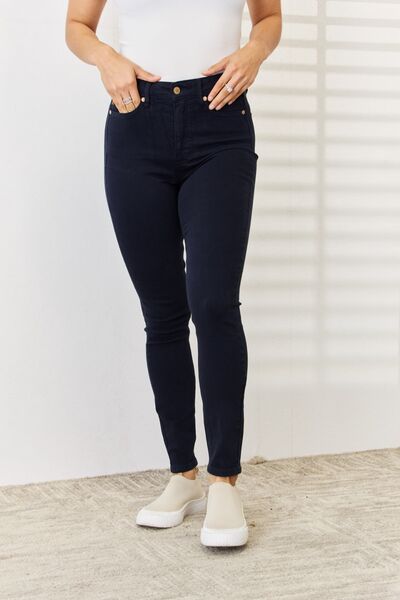 Judy Blue Full Size Garment Dyed Tummy Control Skinny Jeans Trandify deal