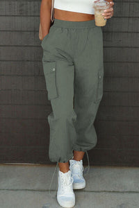 Drawstring Elastic Waist Pants with Pockets Trandify deal