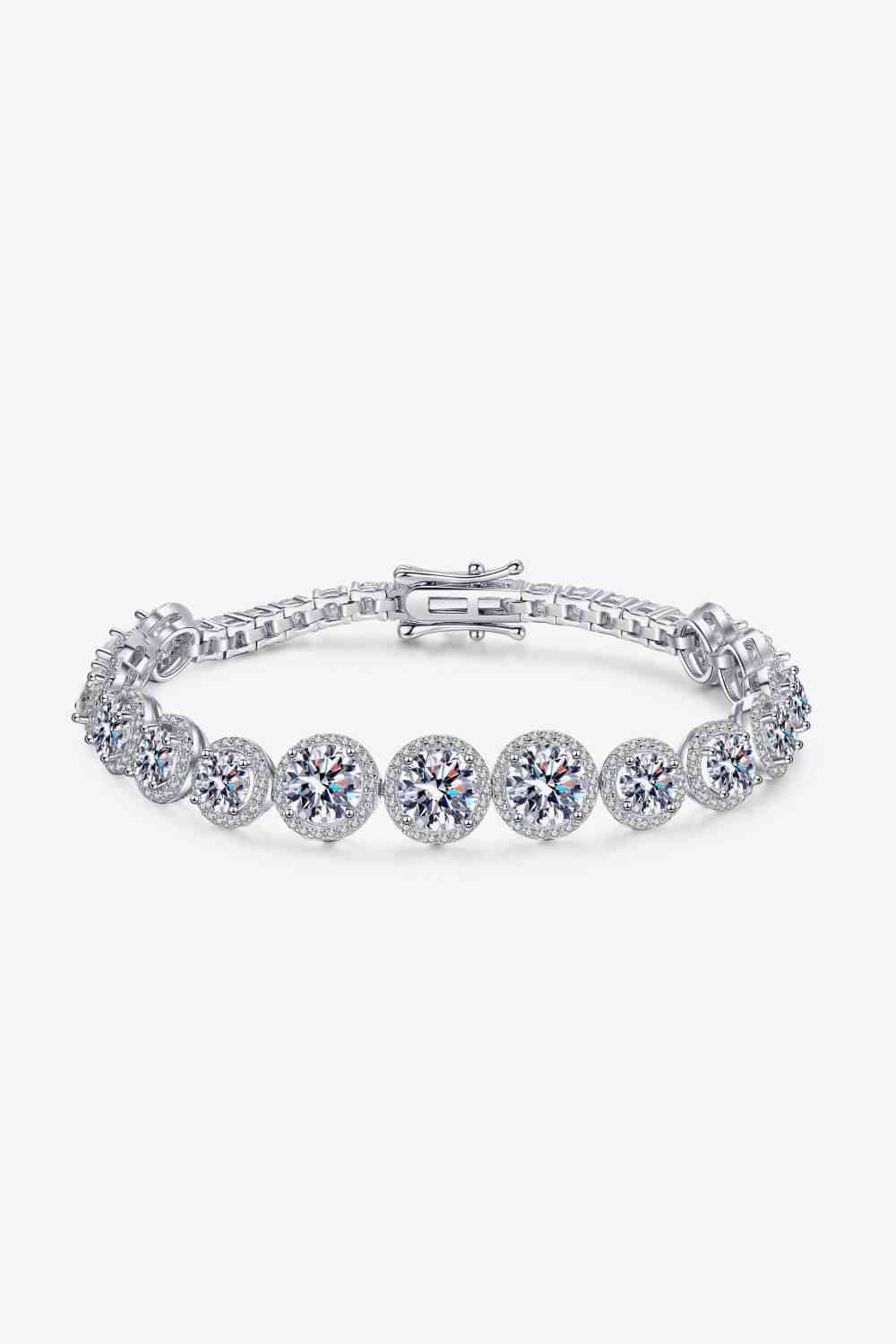925 Sterling Silver 10.4 Carat Moissanite Bracelet Trandify deal