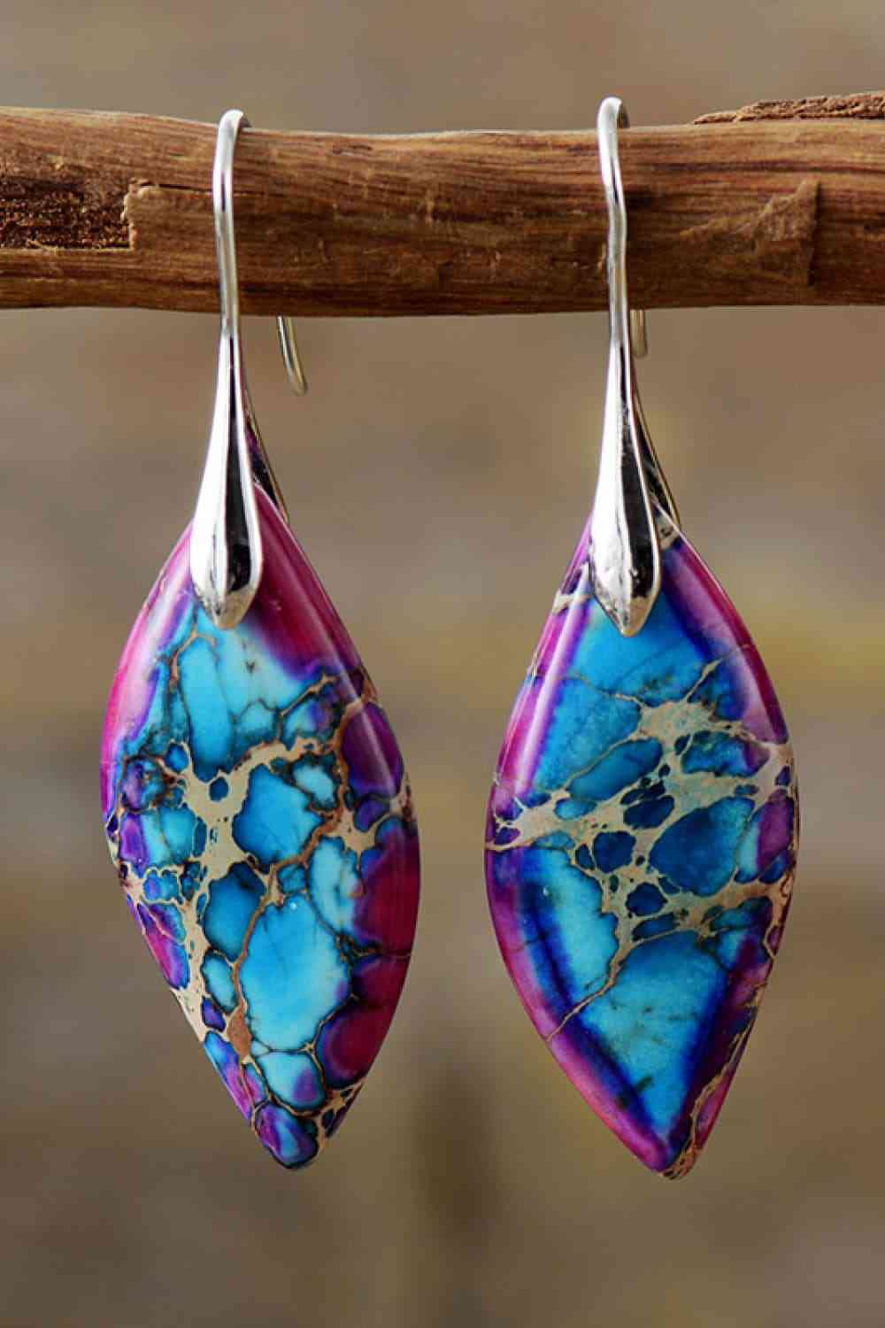Handmade Natural Stone Dangle Earrings Trandify deal