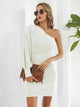 One-Shoulder Mini Sweater Dress Trandify deal