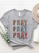 Letter Graphic Round Neck Short Sleeve T-Shirt Trandify deal