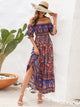 Floral Flounce Sleeve Midi Dress Trandify deal