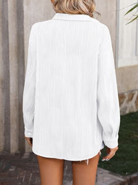 Button Up Dropped Shoulder Shirt Trandify deal