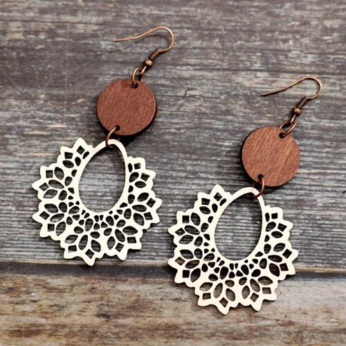 Geometric Cutout Dangle Earrings Trandify deal