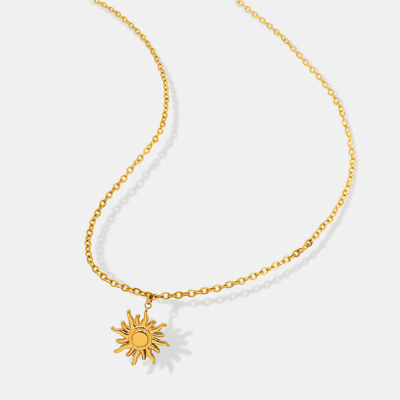 Titanium Steel Sun Shape Pendant Necklace Trandify deal
