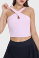 Millennia Crisscross Grecian Neck Active Cami Trandify deal
