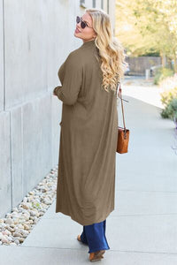 Basic Bae Full Size Open Front Long Sleeve Cover Up Trandify deal