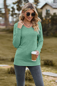 Drawstring Dropped Shoulder Hooded T-Shirt Trandify deal