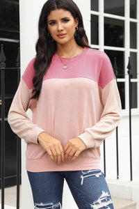 Color Block Dropped Shoulder T-Shirt Trandify deal