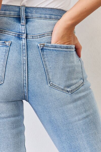 Kancan Full Size Mid Rise Y2K Slit Bootcut Jeans Trandify deal