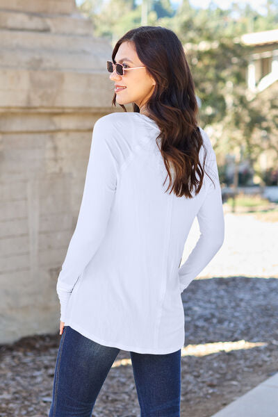 Basic Bae Full Size Round Neck Long Sleeve T-Shirt Trandify deal