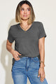 Basic Bae Full Size V-Neck High-Low T-Shirt Trandify deal