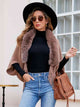 Open Front Fringe Hem Poncho in khaki - Trendy Boho Style from TrendifyDeal