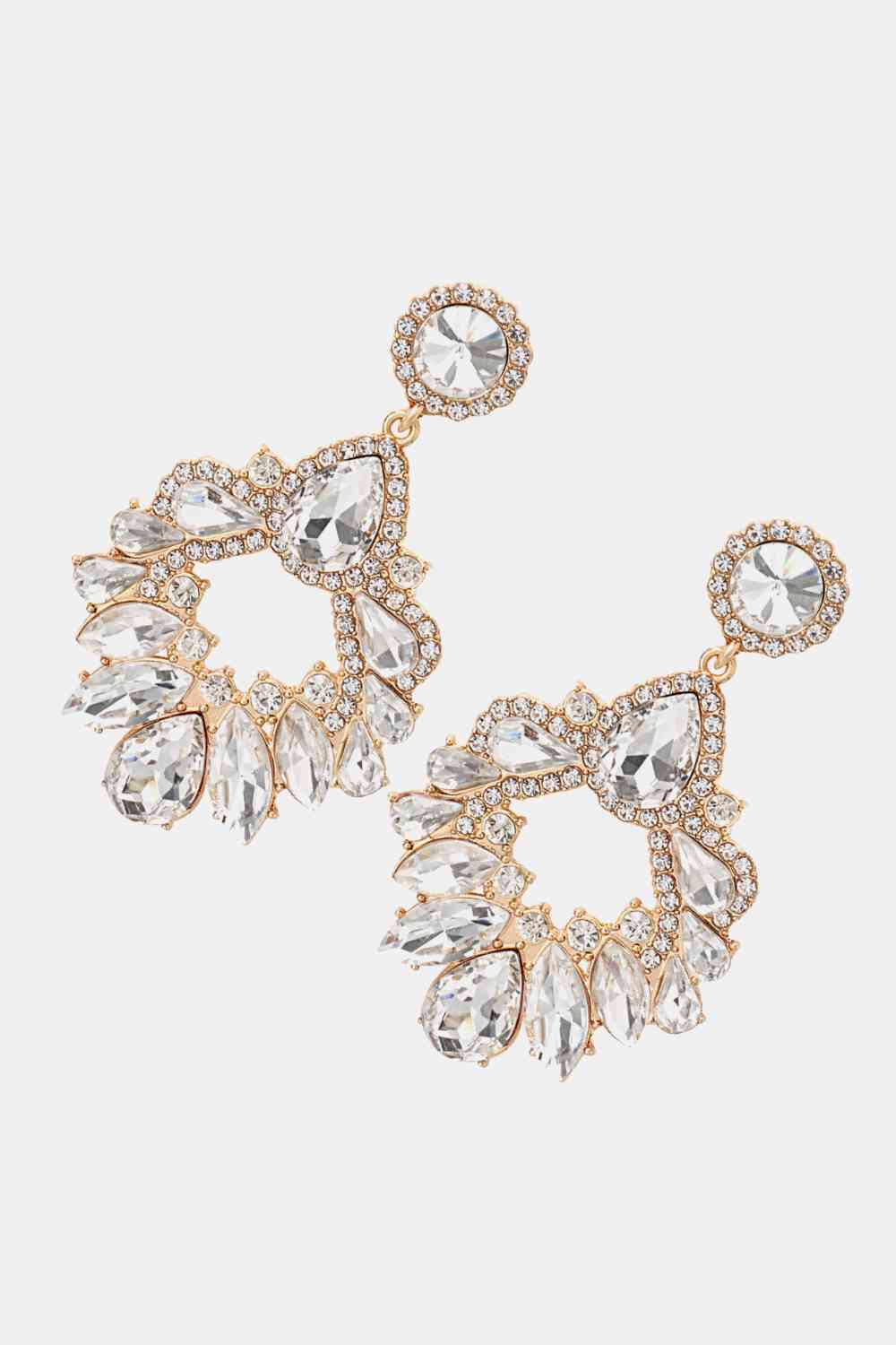 Zinc Alloy Frame Glass Stone Dangle Earrings Trandify deal