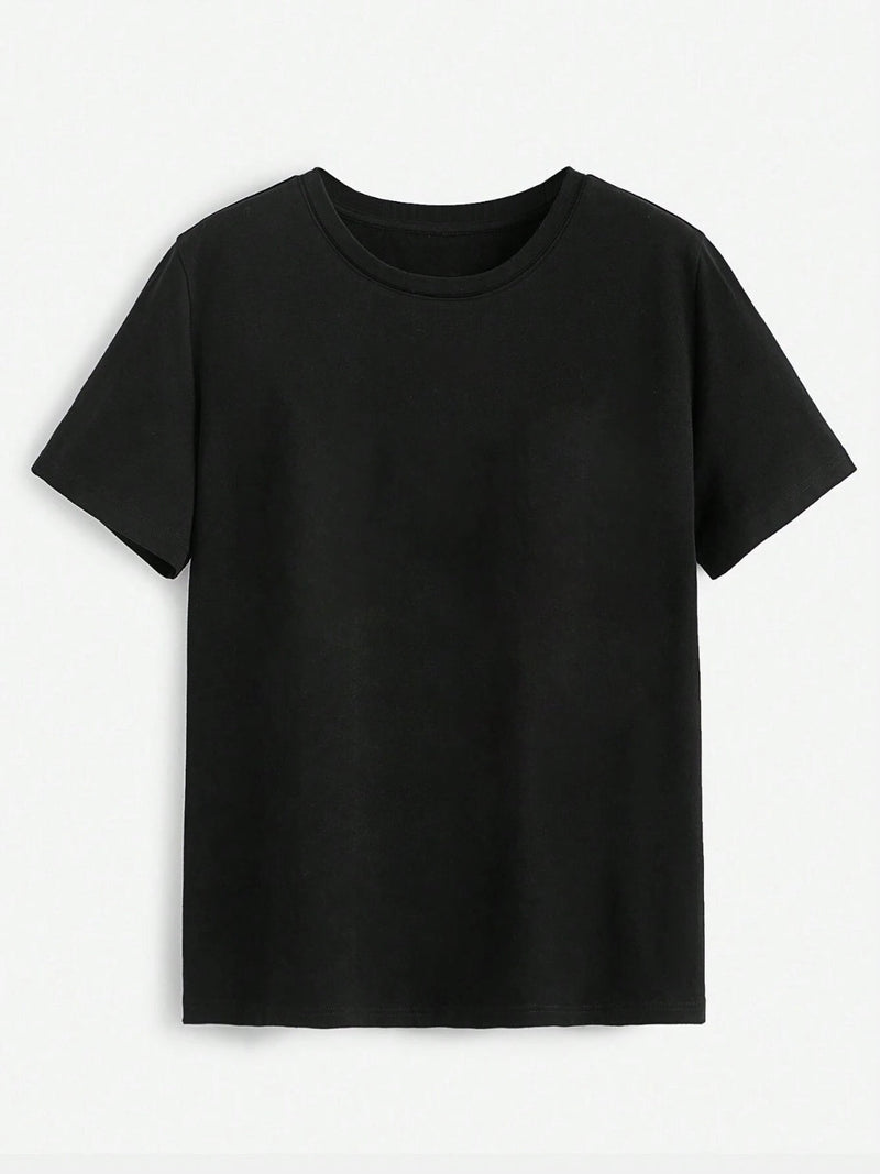 Rose Round Neck Short Sleeve T-Shirt Trandify deal
