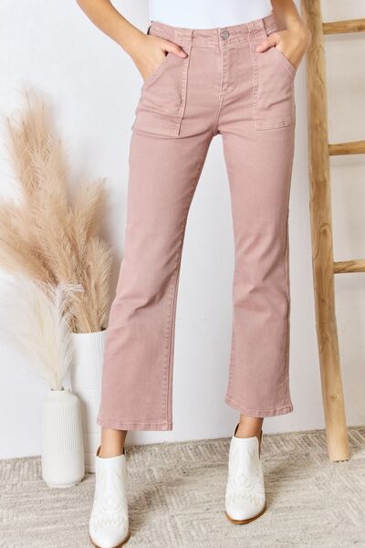 RISEN Full Size High Rise Ankle Flare Jeans Trandify deal
