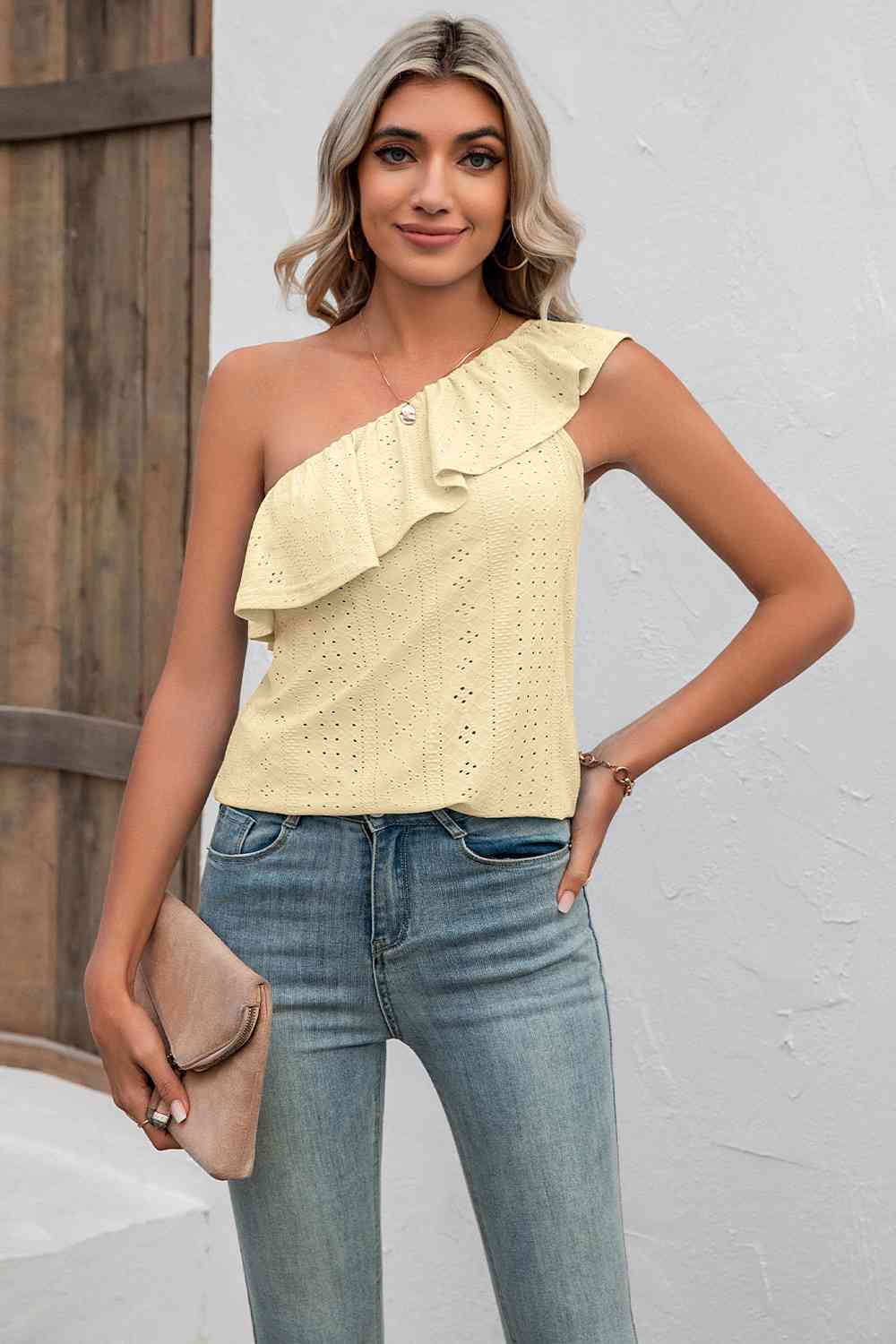 Eyelet One-Shoulder Tank Trandify deal