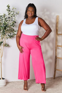 Double Take Full Size Smocked Wide Waistband Wide Leg Pants Trandify deal