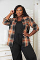 Double Take Plaid Dropped Shoulder Shirt Trandify deal