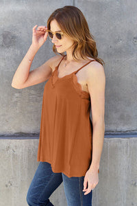 Basic Bae Full Size Lace Trim V-Neck Cami Trandify deal