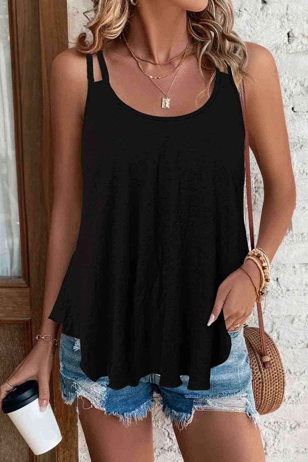 Scoop Neck Double-Strap Cami Trandify deal