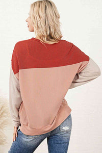 Color Block Dropped Shoulder T-Shirt Trandify deal