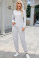 Round Neck Top and Drawstring Pants Lounge Set Trandify deal