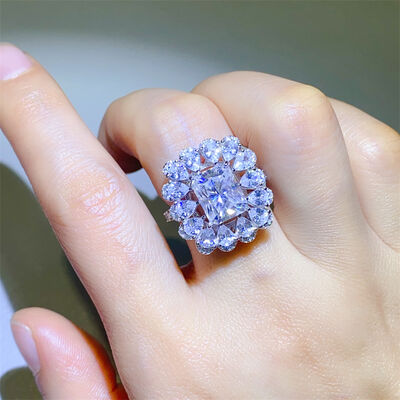 3 Carat Moissanite 925 Sterling Silver Ring Trandify deal