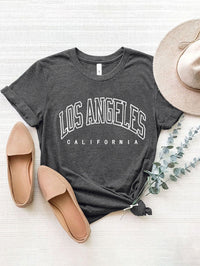 LOS ANGELES CALIFORNIA Round Neck T-Shirt Trandify deal