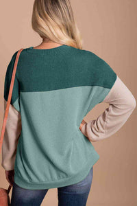 Color Block Dropped Shoulder T-Shirt Trandify deal