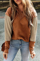 Color Block Dropped Shoulder Hoodie Trandify deal