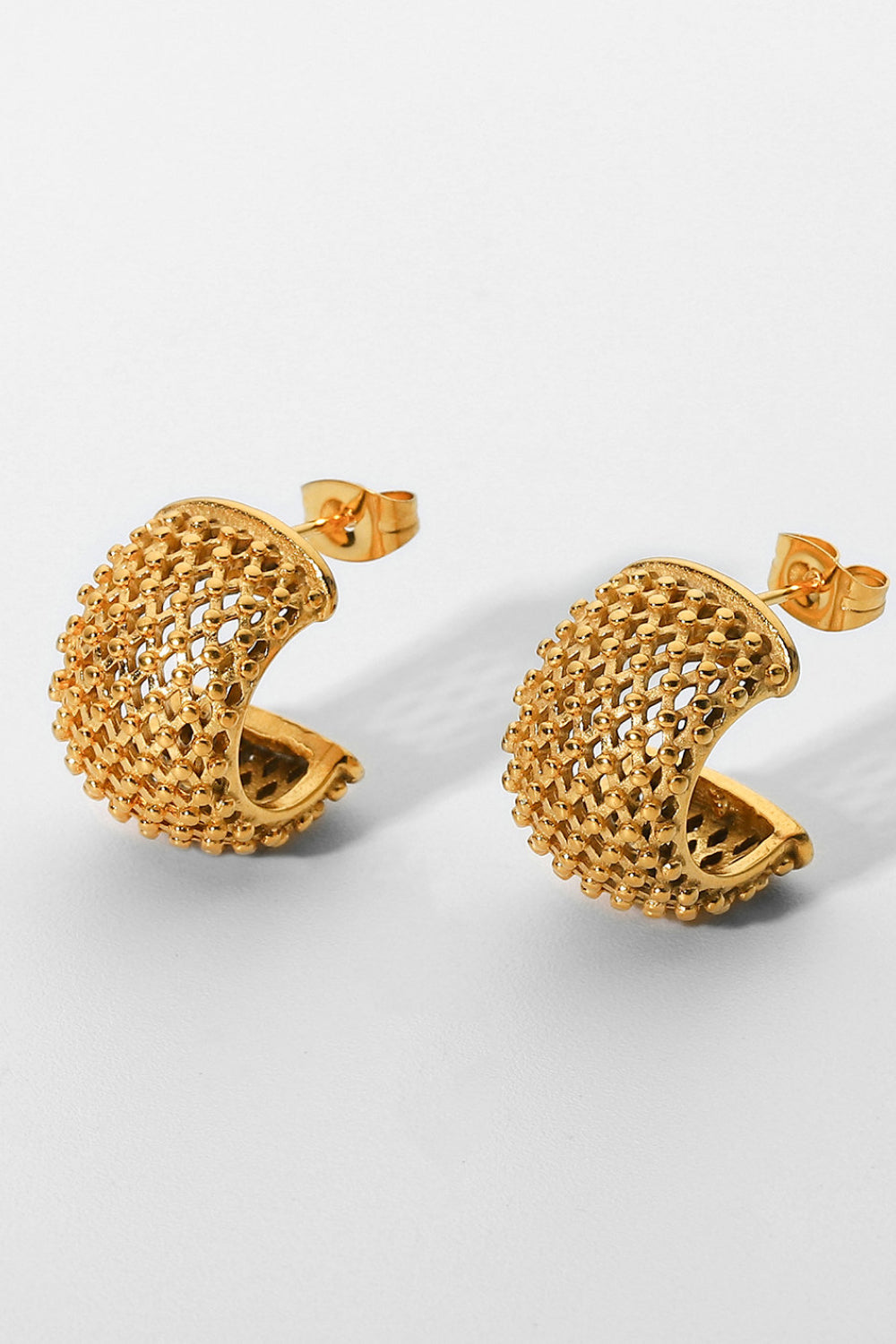 Mesh Half Hoop Earrings Trandify deal