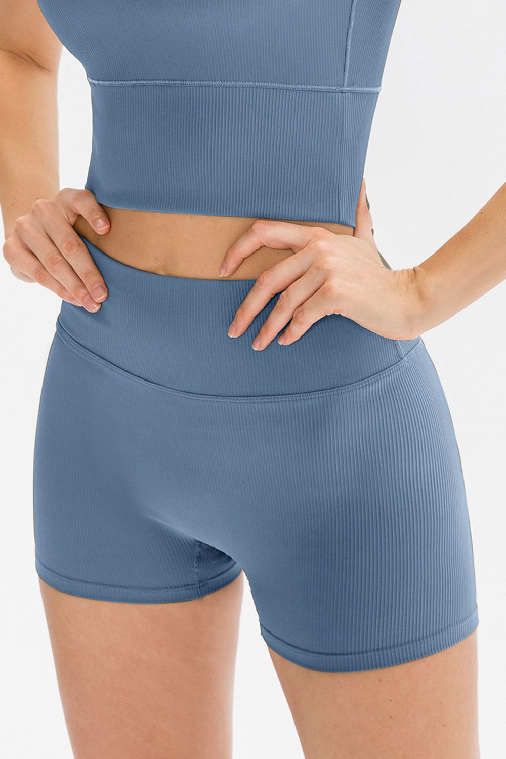 Slim Fit Wide Waistband Sports Shorts Trandify deal