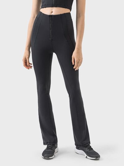 Millennia Zipper Detail High Waist Active Pants Trandify deal